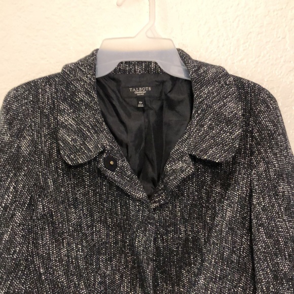 TALBOTS Petites Charcoal Tweed Jacket Blazer/Preowned - Picture 3 of 17